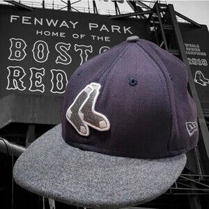 Boston Red Sox New Era 59Fifty Fitted Wool Hat Navy/Grey Size‎ 7 (55.8 cm)